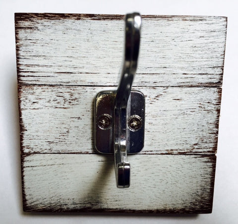 1 Hook White // Shabby Single Coat and Hat hook