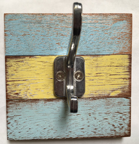 1 Hook Yellow/Blue // Shabby Single Coat and Hat hook