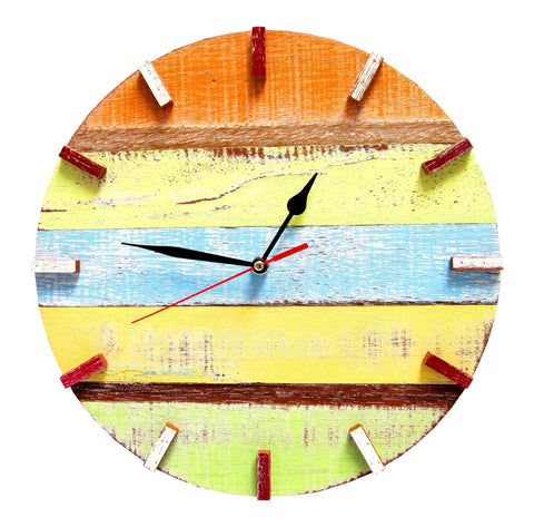 SN 347 // Autumn Recycled Boat Wood Beach House Clock (New Release!!)