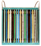 FN004 // Recycled Wood Magazine Rack with Rope Holders