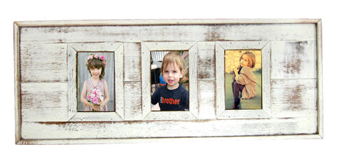 SN 299 White // Triple White Shabby Frame (4x6)