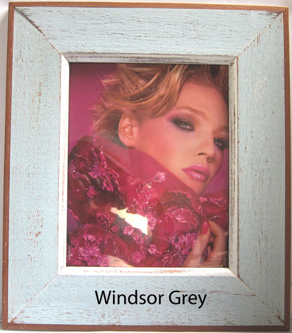 HN006 Windsor Blue grey // Single Bordered Picture Frame (8x10)