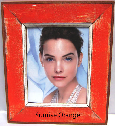 HN006 Sunrise Orange // Single Bordered Picture Frame (8x10)