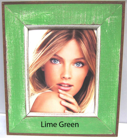 HN006 Lime Green // Single Bordered Picture Frame (8x10)