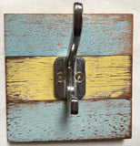 1 Hook Yellow/Blue // Shabby Single Coat and Hat hook