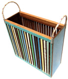 FN004 // Recycled Wood Magazine Rack with Rope Holders