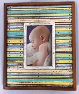 PF12-146 // Wood Slats Picture Frame 4x6