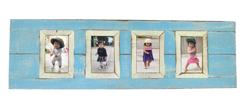 SN 301-4 Sky Blue  // Four picture frame 4x6 pics