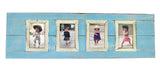 SN 301-4 Aqua  // Four picture frame 4x6 pics