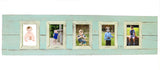 SN 301 SATIN BLUE GREEN // 5 picture recycled wood photo frame (4 x 6)