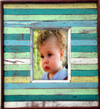 SN046 // Wood Slats Single Photo Frame 5x7