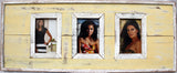 SN 299 Sky Blue // Triple picture frame  4"x6"