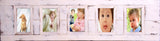SN 301 SKY BLUE // 5 picture recycled wood photo frame (4 x 6)